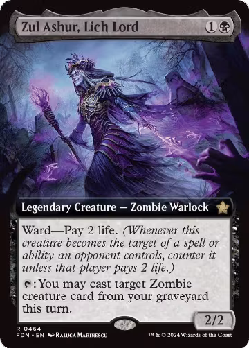 Zul Ashur, Lich Lord (Extended Art) (464), Foundations — Magic card price