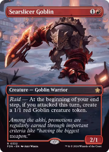 Searslicer Goblin (Borderless) (332), Foundations — Magic card price