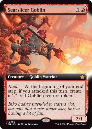 Searslicer Goblin (Extended Art) (468), Foundations — Magic card price