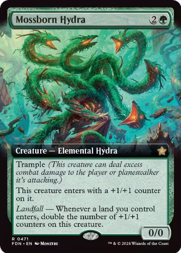 Mossborn Hydra (Extended Art) (471), Foundations — Magic card price