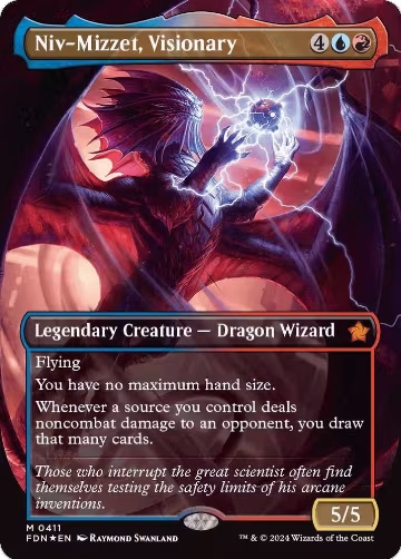 Niv-Mizzet, Visionary (Borderless) (Mana Foil) (411), Foundations — Magic card price