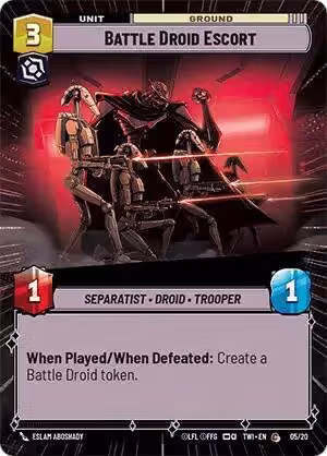 Battle Droid Escort (Hyperspace) (05/10), Twilight of the Republic: Weekly Play Promos — Star Wars card price