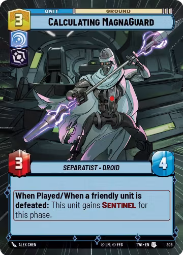 Calculating MagnaGuard (Hyperspace) (306), Twilight of the Republic — Star Wars card price