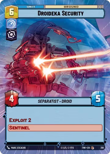 Droideka Security (Hyperspace) (310), Twilight of the Republic — Star Wars card price