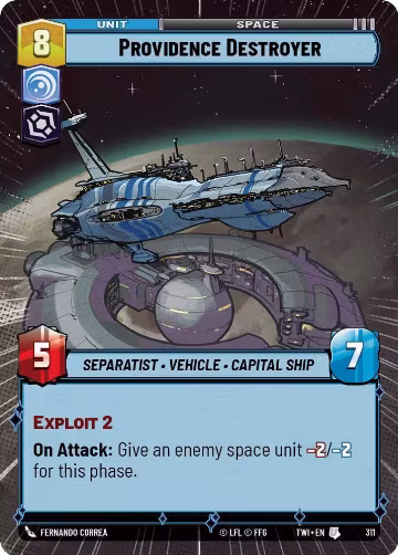 Providence Destroyer (Hyperspace) (311), Twilight of the Republic — Star Wars card price