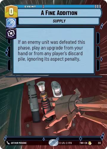A Fine Addition (Hyperspace) (313), Twilight of the Republic — Star Wars card price