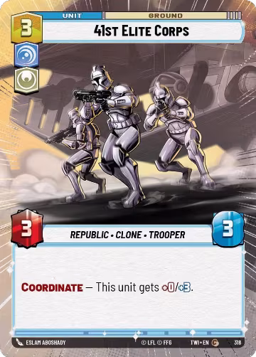 41st Elite Corps (Hyperspace) (318), Twilight of the Republic — Star Wars card price