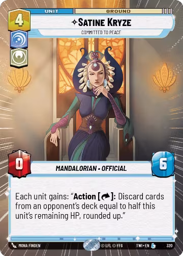 Satine Kryze - Committed to Peace (Hyperspace) (320), Twilight of the Republic — Star Wars card price