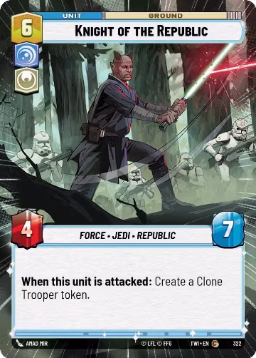 Knight of the Republic (Hyperspace) (322), Twilight of the Republic — Star Wars card price
