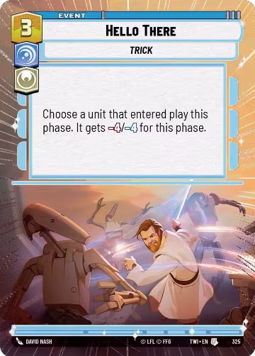 Hello There (Hyperspace) (325), Twilight of the Republic — Star Wars card price