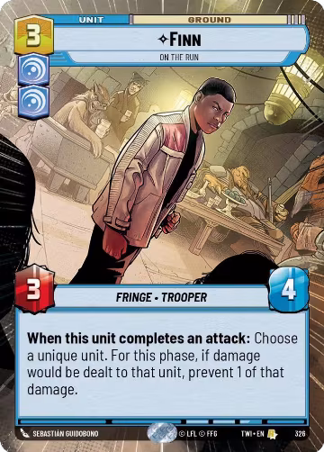 Finn - On the Run (Hyperspace) (326), Twilight of the Republic — Star Wars card price