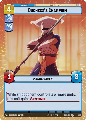 Duchess's Champion (Hyperspace) (327), Twilight of the Republic — Star Wars card price