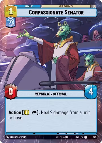 Compassionate Senator (Hyperspace) (329), Twilight of the Republic — Star Wars card price