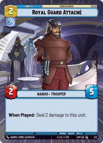 Royal Guard Attache (Hyperspace) (332), Twilight of the Republic — Star Wars card price