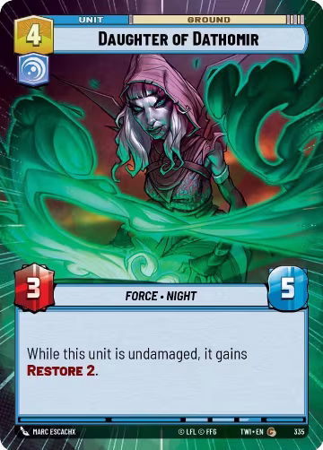 Daughter of Dathomir (Hyperspace) (335), Twilight of the Republic — Star Wars card price