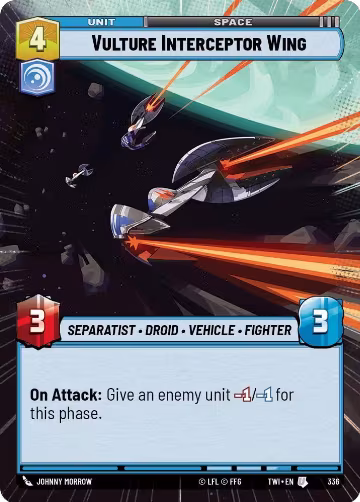 Vulture Interceptor Wing (Hyperspace) (336), Twilight of the Republic — Star Wars card price