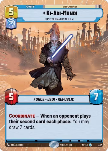 Ki-Adi-Mundi - Composed and Confident (Hyperspace) (337), Twilight of the Republic — Star Wars card price
