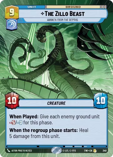 The Zillo Beast - Awoken From The Depths (Hyperspace) (340), Twilight of the Republic — Star Wars card price