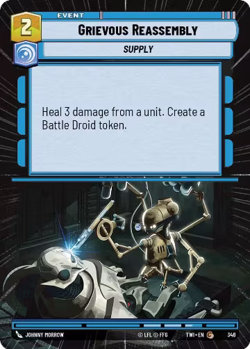 Grievous Reassembly (Hyperspace) (346), Twilight of the Republic — Star Wars card price
