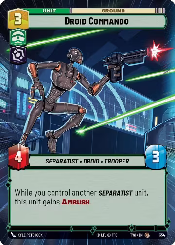 Droid Commando (Hyperspace) (354), Twilight of the Republic — Star Wars card price