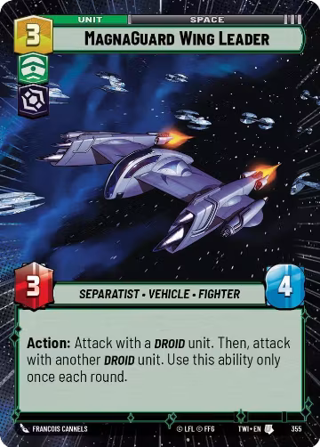 MagnaGuard Wing Leader (Hyperspace) (355), Twilight of the Republic — Star Wars card price