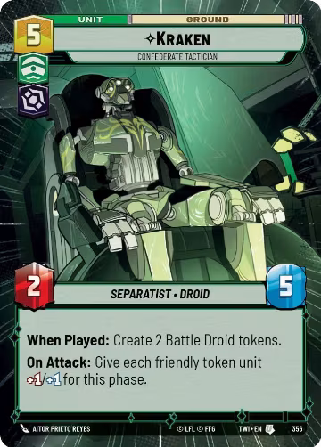Kraken - Confederate Tactician (Hyperspace) (356), Twilight of the Republic — Star Wars card price