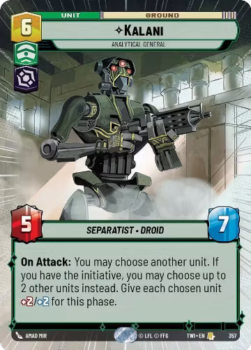 Kalani - Analytical General (Hyperspace) (357), Twilight of the Republic — Star Wars card price