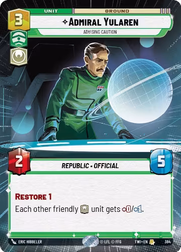 Admiral Yularen - Advising Caution (Hyperspace) (364), Twilight of the Republic — Star Wars card price