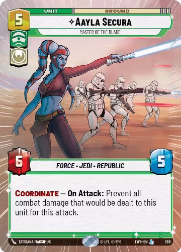 Aayla Secura - Master of the Blade (Hyperspace) (368), Twilight of the Republic — Star Wars card price