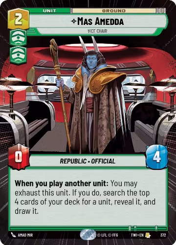 Mas Amedda - Vice Chair (Hyperspace) (372), Twilight of the Republic — Star Wars card price