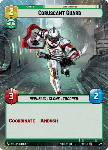 Coruscant Guard (Hyperspace) (377), Twilight of the Republic — Star Wars card price