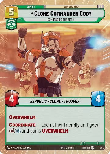 Clone Commander Cody - Commanding the 212th (Hyperspace) (384), Twilight of the Republic — Star Wars card price