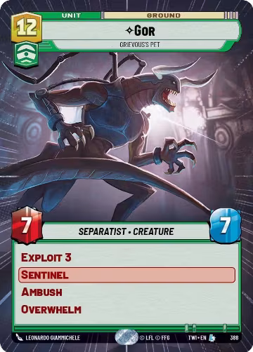 Gor - Grievous's Pet (Hyperspace) (388), Twilight of the Republic — Star Wars card price