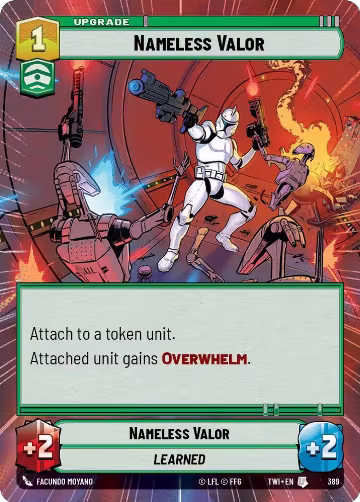 Nameless Valor (Hyperspace) (389), Twilight of the Republic — Star Wars card price