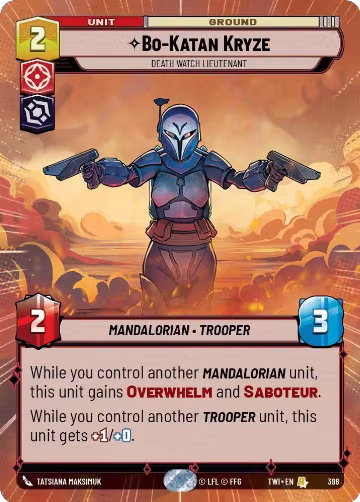 Bo-Katan Kryze - Death Watch Lieutenant (Hyperspace) (398), Twilight of the Republic — Star Wars card price