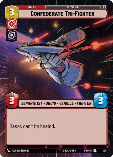 Confederate Tri-Fighter (Hyperspace) (400), Twilight of the Republic — Star Wars card price