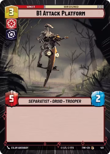 B1 Attack Platform (Hyperspace) (401), Twilight of the Republic — Star Wars card price