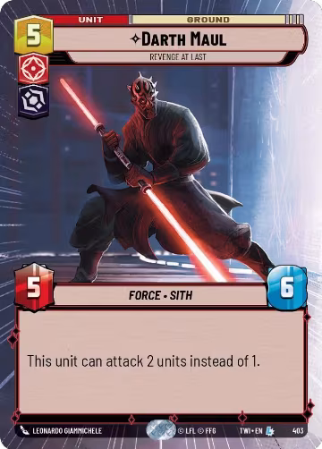 Darth Maul - Revenge At Last (Hyperspace) (403), Twilight of the Republic — Star Wars card price