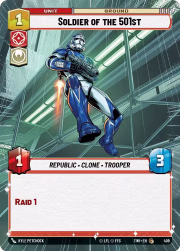 Soldier of the 501st (Hyperspace) (409), Twilight of the Republic — Star Wars card price