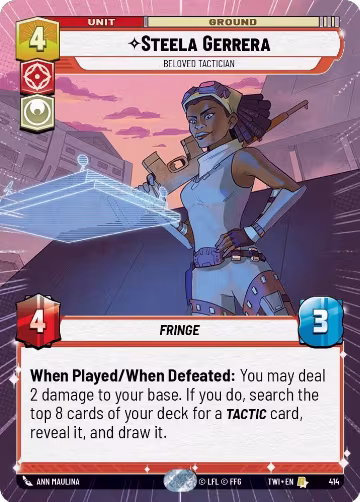 Steela Gerrera - Beloved Tactician (Hyperspace) (414), Twilight of the Republic — Star Wars card price