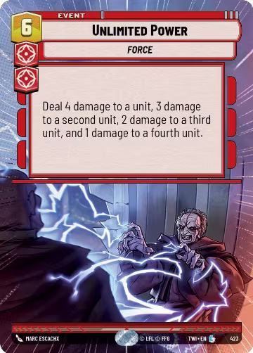 Unlimited Power (Hyperspace) (423), Twilight of the Republic — Star Wars card price