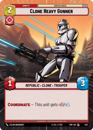Clone Heavy Gunner (Hyperspace) (425), Twilight of the Republic — Star Wars card price