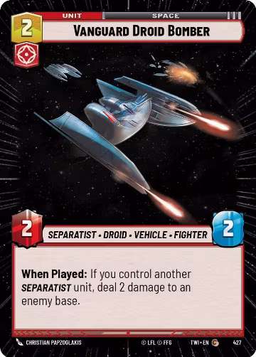 Vanguard Droid Bomber (Hyperspace) (427), Twilight of the Republic — Star Wars card price