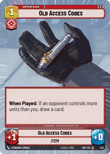 Old Access Codes (Hyperspace) (435), Twilight of the Republic — Star Wars card price