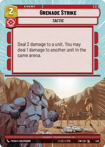 Grenade Strike (Hyperspace) (438), Twilight of the Republic — Star Wars card price