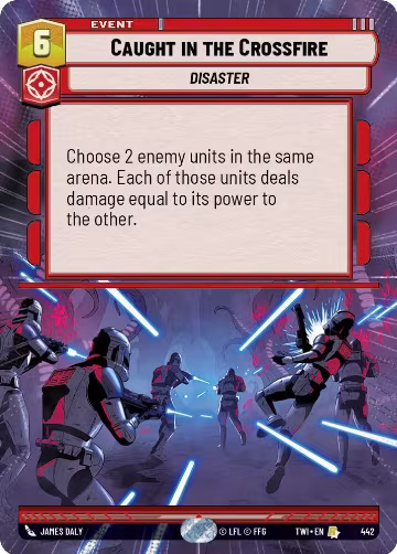 Caught in the Crossfire (Hyperspace) (442), Twilight of the Republic — Star Wars card price