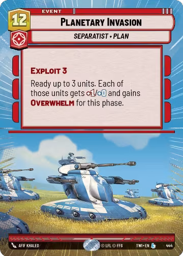 Planetary Invasion (Hyperspace) (444), Twilight of the Republic — Star Wars card price