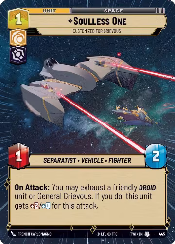 Soulless One - Customized for Grievous (Hyperspace) (445), Twilight of the Republic — Star Wars card price
