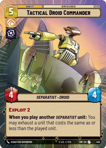 Tactical Droid Commander (Hyperspace) (449), Twilight of the Republic — Star Wars card price