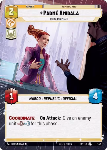 Padmé Amidala - Pursuing Peace (Hyperspace) (457), Twilight of the Republic — Star Wars card price